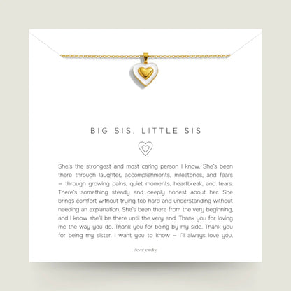 My Precious Sister - Two-Tone Heart Necklace
