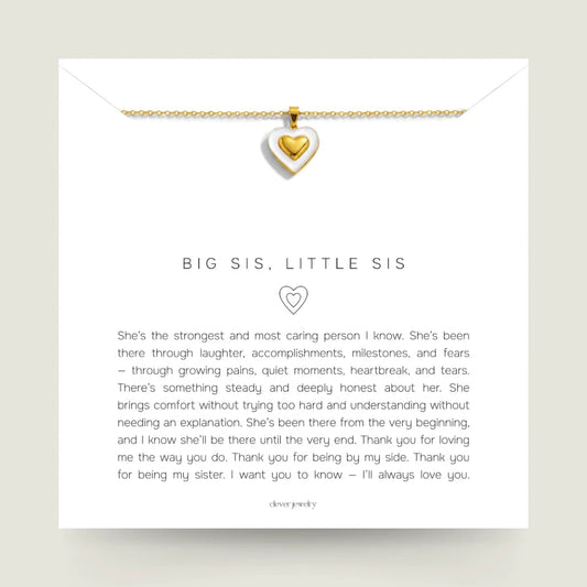 My Precious Sister - Two-Tone Heart Necklace