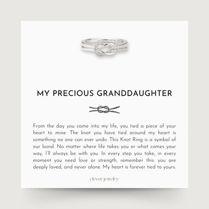 To My Granddaughter - Love Knot Ring