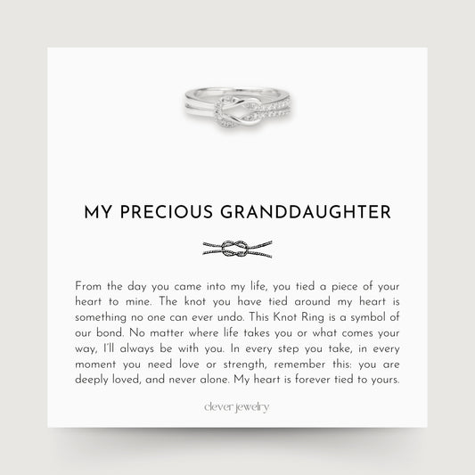 To My Granddaughter - Love Knot Ring