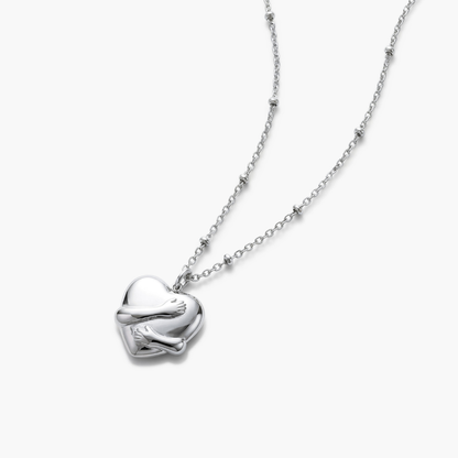 Mother & Daughter - Silver Hug Necklace