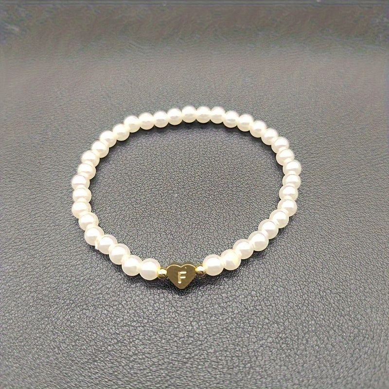 Chic A-Z Heart Initial Bracelet