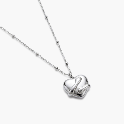 Wrapped In Love - Silver Hug Necklace