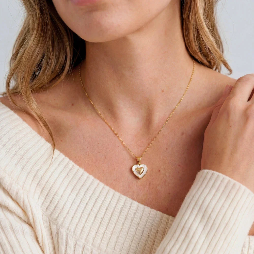My Precious Sister - Two-Tone Heart Necklace