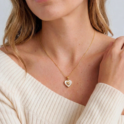 My Precious Sister - Two-Tone Heart Necklace