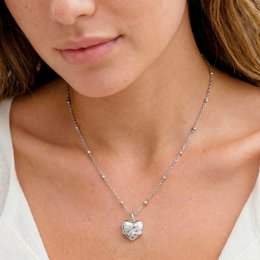 Hug From Heaven - Silver Hug Necklace