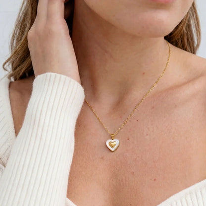 My Precious Sister - Two-Tone Heart Necklace
