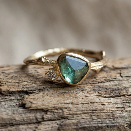 Vintage Gold Blue Stone Ring