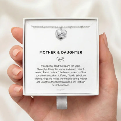 Mother & Daughter - Silver Hug Necklace