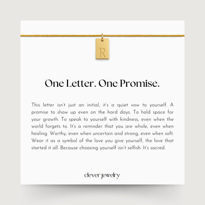 Initial Tag Promise Necklace