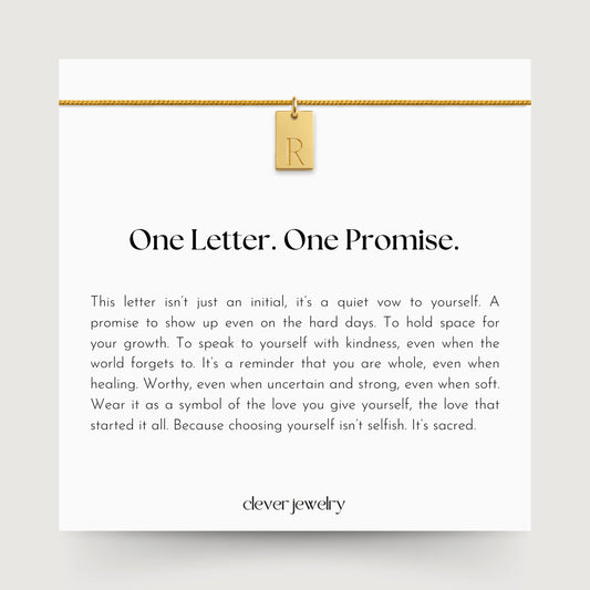 Initial Tag Promise Necklace