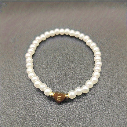 Chic A-Z Heart Initial Bracelet
