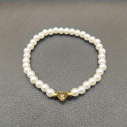 Chic A-Z Heart Initial Bracelet