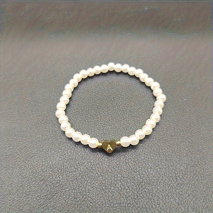 Chic A-Z Heart Initial Bracelet