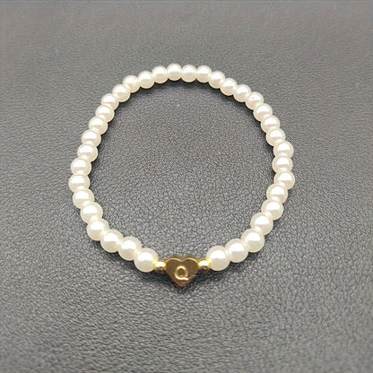 Chic A-Z Heart Initial Bracelet